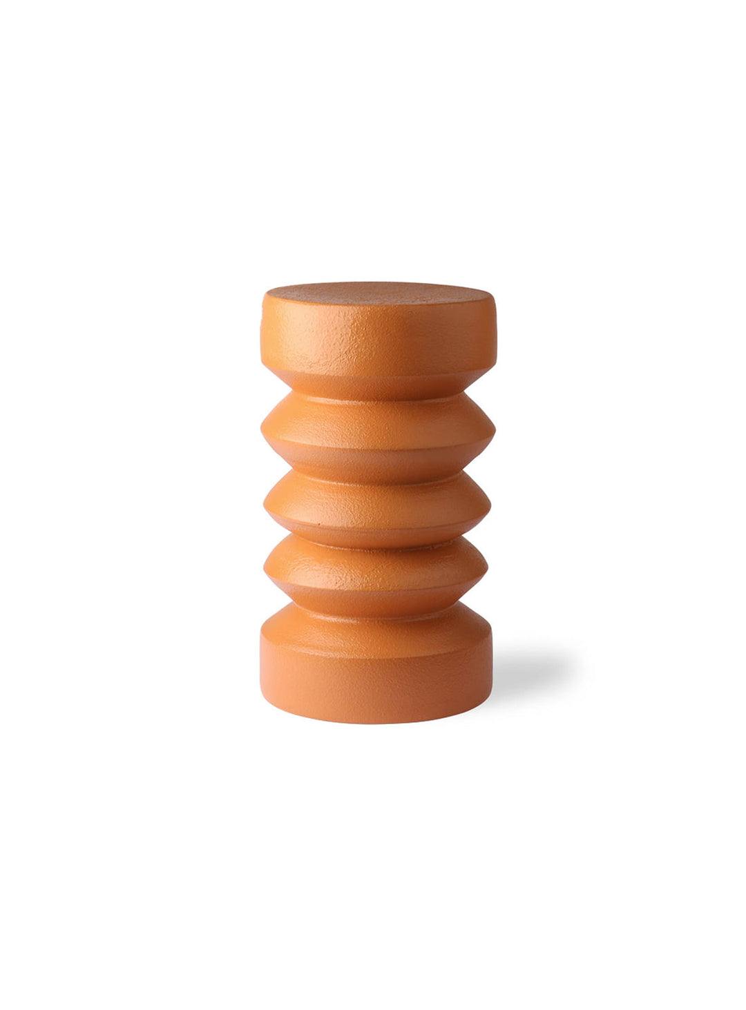 Table d’appoint ZigZag HKliving, mobilier sculptural en céramique au look artistique. orange