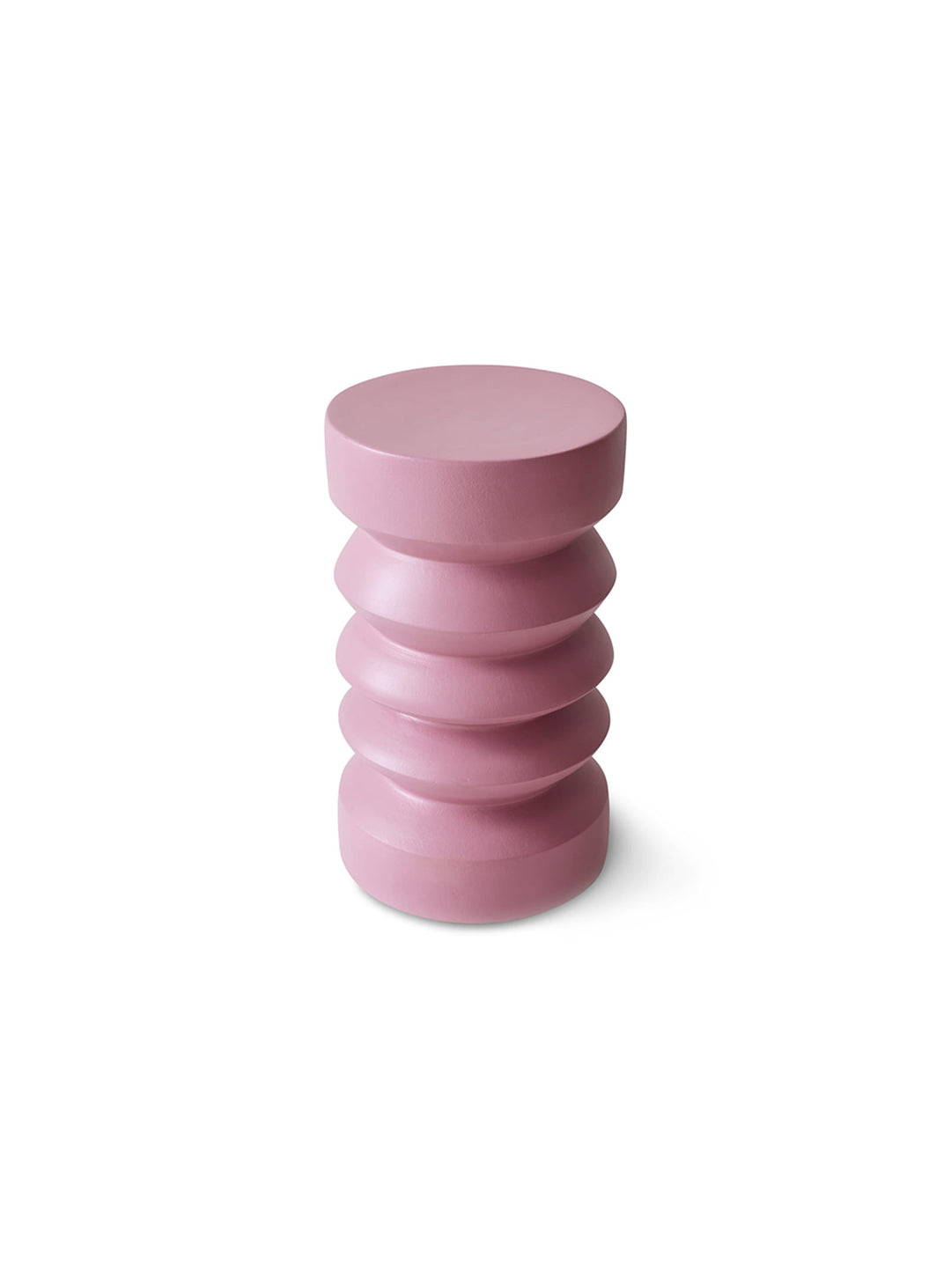 Table d’appoint ZigZag HKliving, design audacieux avec finition mate texturée. rose