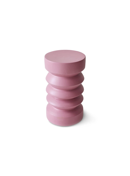 Table d’appoint ZigZag HKliving, design audacieux avec finition mate texturée. rose