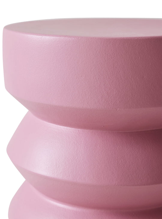 Table d’appoint ZigZag HKliving, meuble décoratif en grès au style contemporain. rose