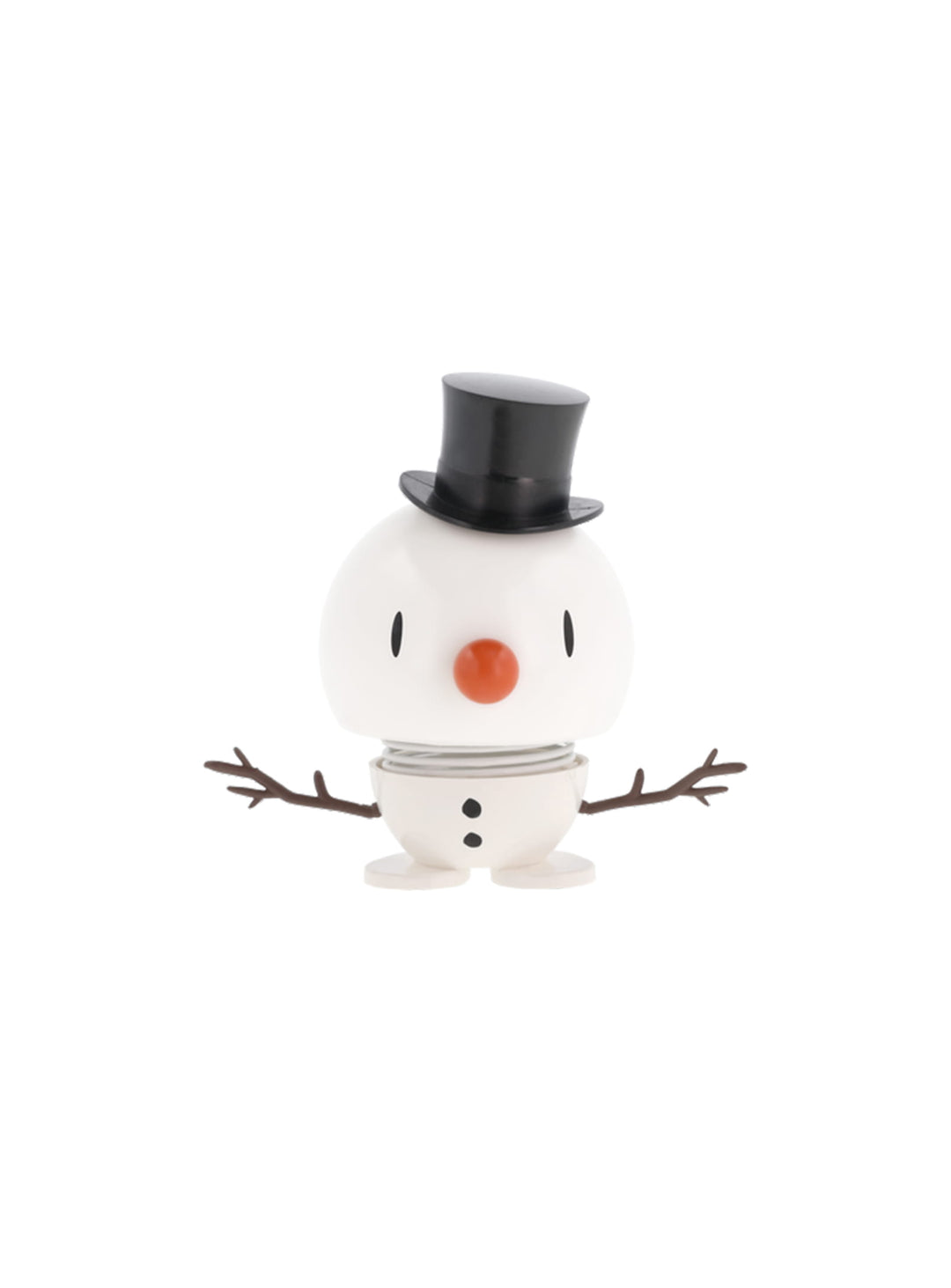 Figurine Bonhomme de neige Hoptimist, un personnage oscillant au design danois pour égayer votre décoration de Noël.