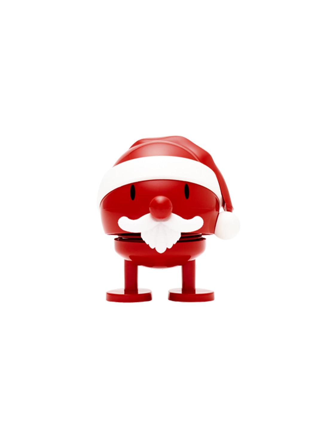 Figurine Père Noël Bumble Hoptimist, une décoration de Noël scandinave joyeuse, rouge et pleine de mouvement.