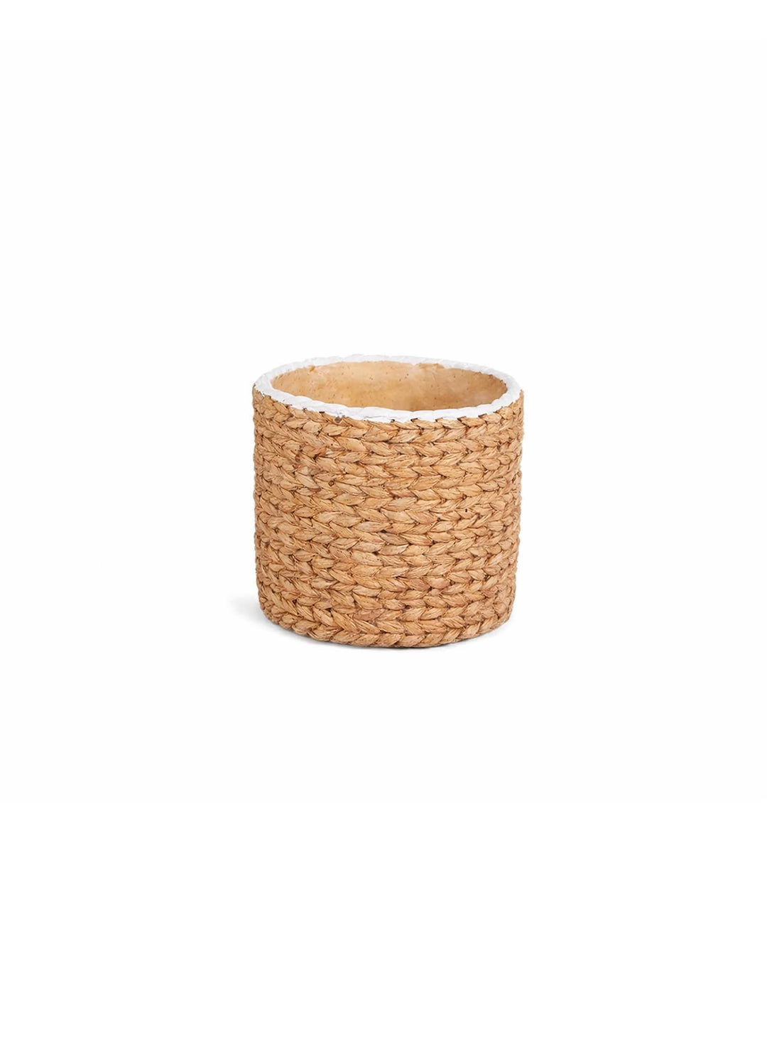 Cache-pots Jam en ciment, motif tressé décoratif pour sublimer vos plantes. petit