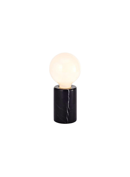 Lampe Jiar, base marbre ou bois pour un look moderne ou chaleureux. noir
