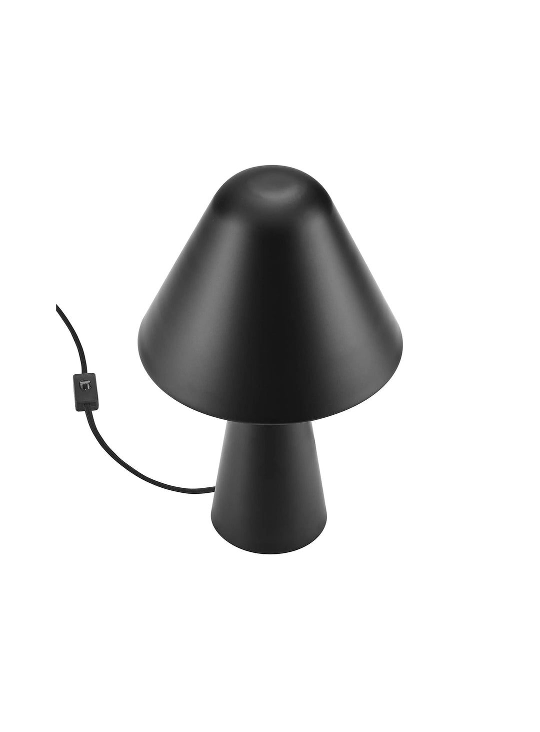 La lampe de table Jovial séduit par son abat-jour champignon iconique. noir
