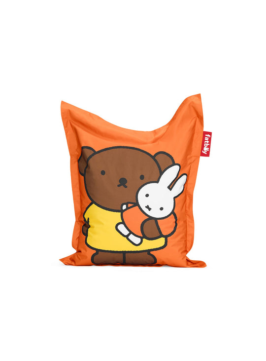 Pouf Junior x Miffy enfant, housse résistante et motifs joyeux Miffy ou Boris. boris