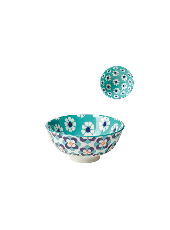 Bols Kiri, mix de styles mondiaux pour une ambiance dépaysante. teal & blue daisy
