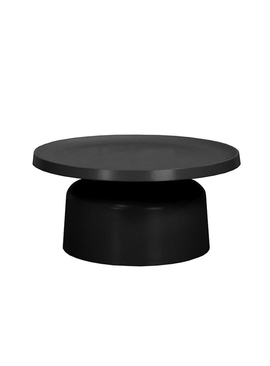 Table à café ronde Klay, alliance parfaite de style et fonctionnalité. noir