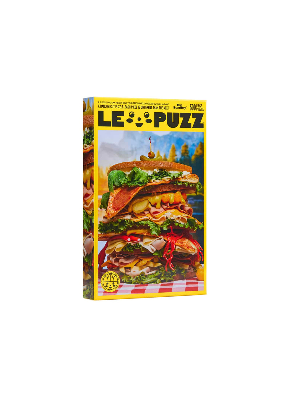 Puzzle Big Sammy Le Puzz : casse-tête original au visuel sandwich ultra appétissant.