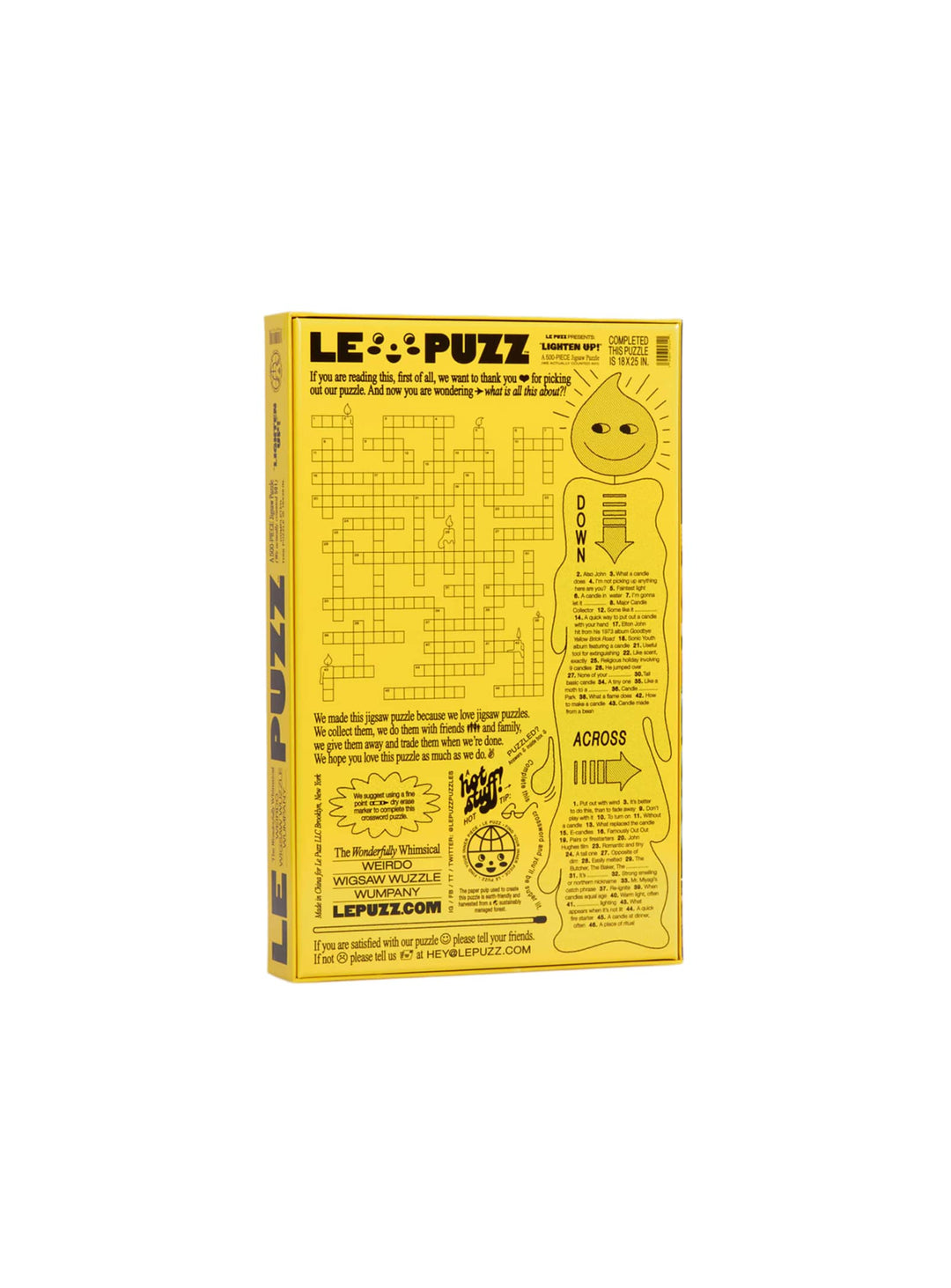 Puzzle Lighten Up Le Puzz : casse-tête fun et artistique aux formes uniques.