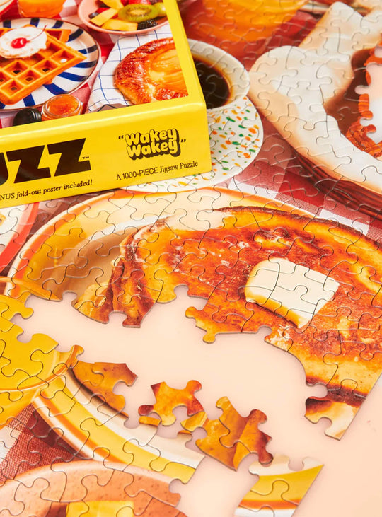 Puzzle Wakey Wakey Le Puzz : casse-tête gourmand au visuel petit-déjeuner coloré.