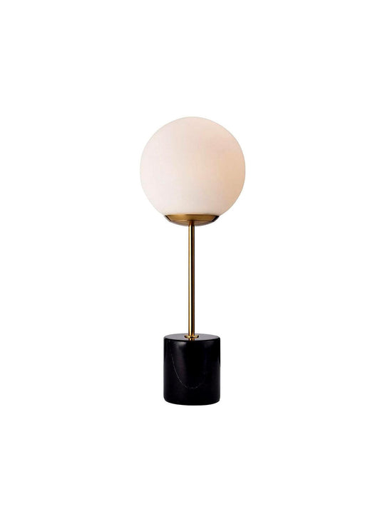 Lampe de table Lova : luminaire chic en verre et marbre au style intemporel. noir