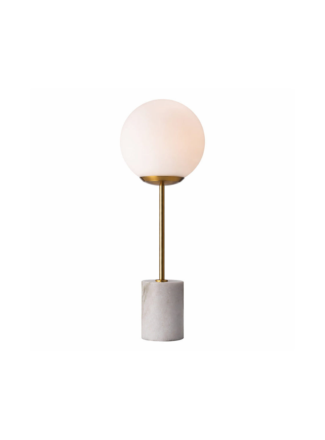 Lampe de table Lova design sculptural avec base marbre et globe lumineux raffiné. noir