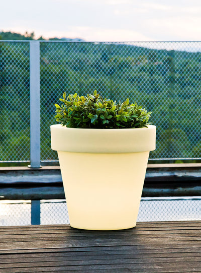Magnolia de Newgarden : jardinière lumineuse design, solaire ou rechargeable.