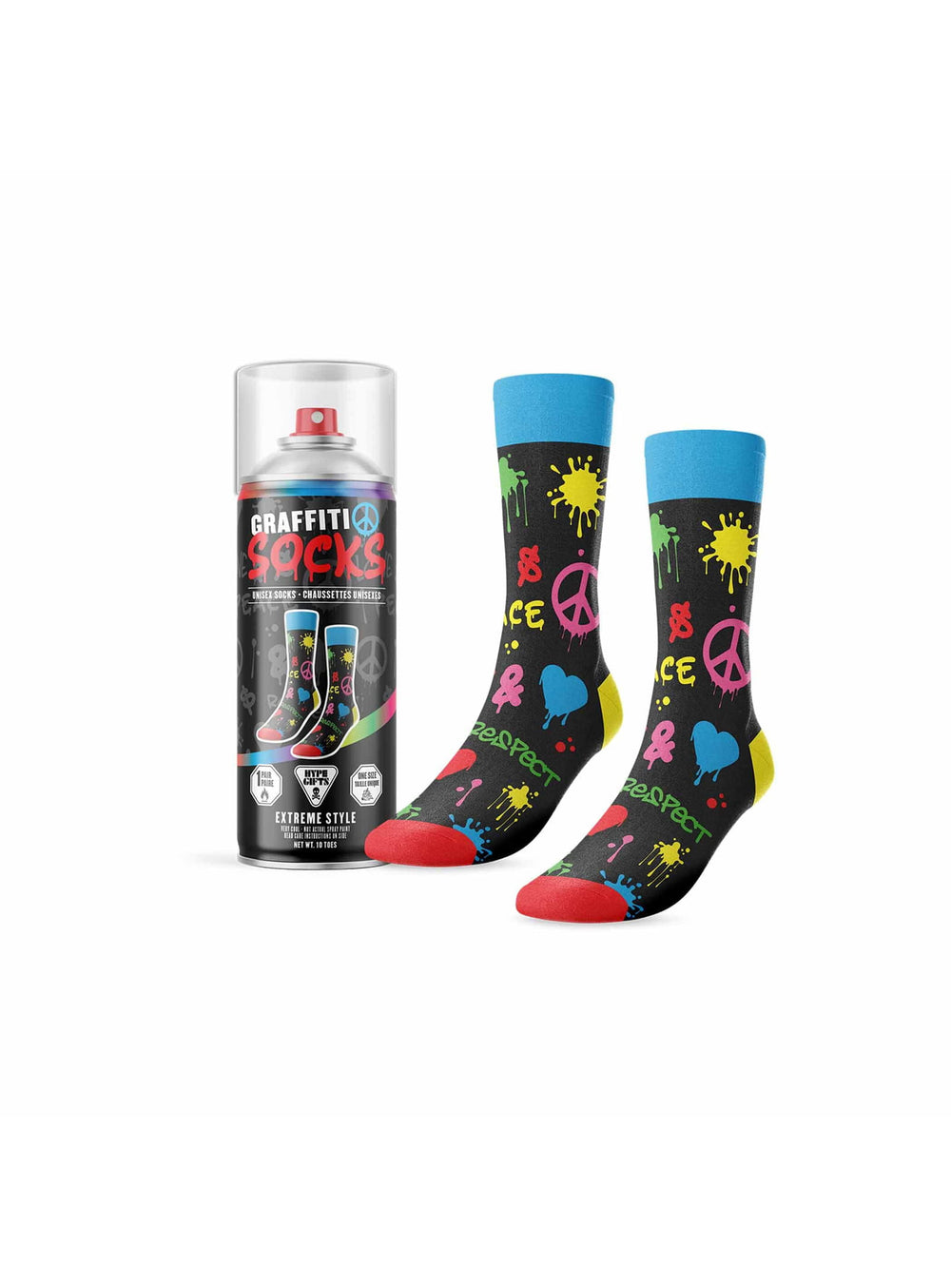 Bas Main and Local Graffiti : des chaussettes fantaisie inspirées du street art, colorées et pleines de caractère.