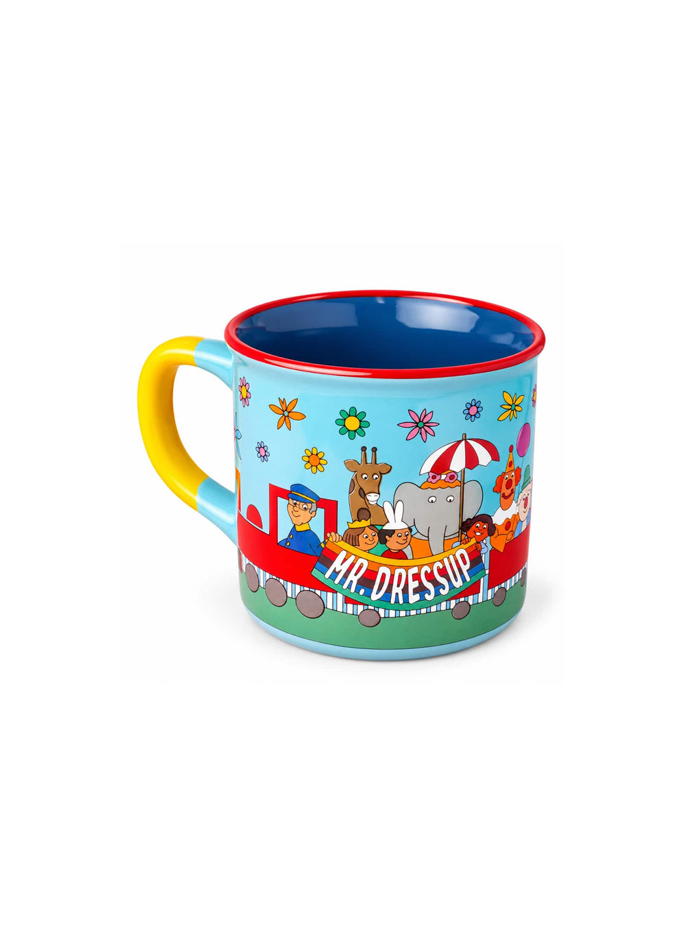 Mug Mr. Dressup de Main and Local en céramique colorée, parfait pour les amateurs de culture pop canadienne.
