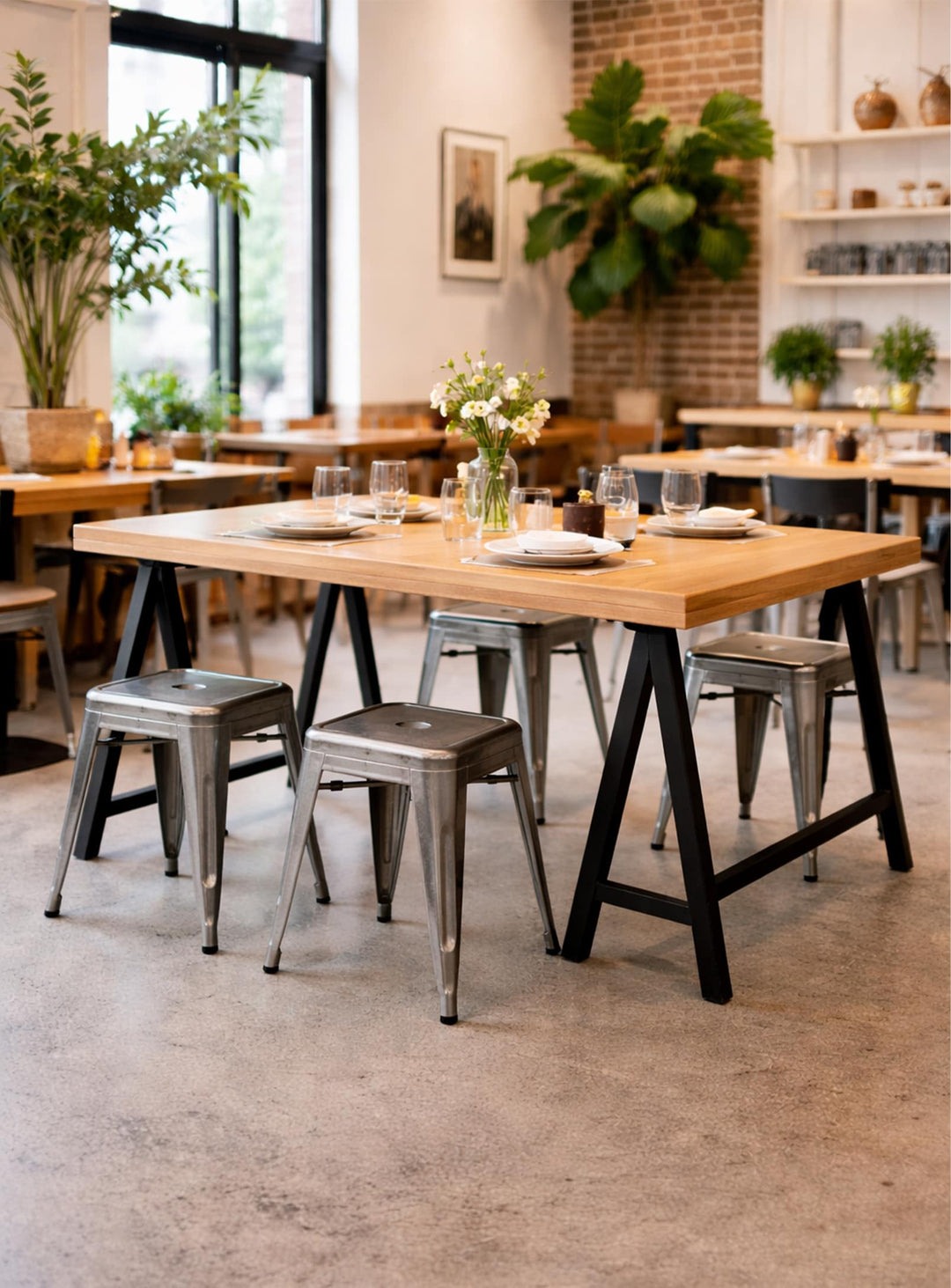 Le tabouret Emeco Marais H45 combine design industriel, polyvalence et élégance intemporelle. métal