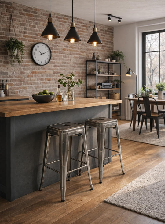 Le tabouret de comptoir Nüspace Marais H65 allie design industriel, solidité et style moderne. métal