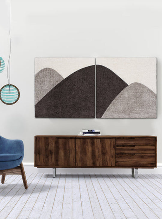 Marie Dooley Alpin : toiles murales carrées artisanales et signées à Québec.