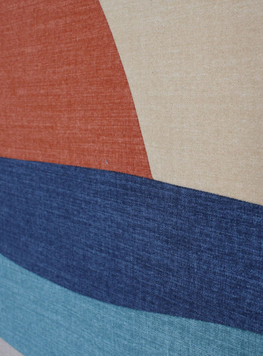 Toiles murales California de Marie Dooley : nuances bleues et orangées apaisantes.