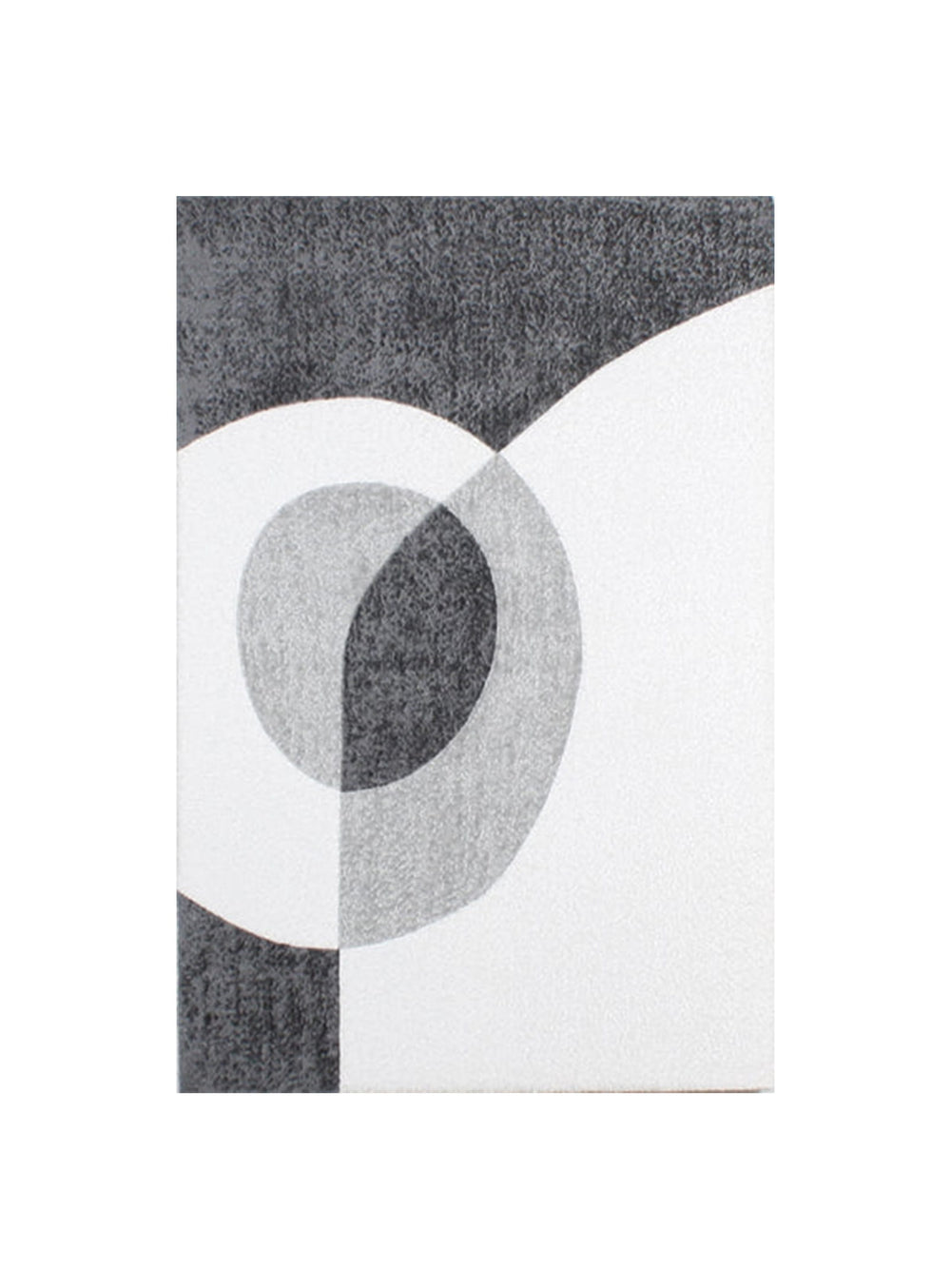 Toile Céleste de Marie Dooley : formes circulaires en gris et blanc apaisants.