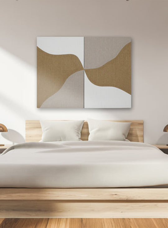 Marie Dooley Évolution : toiles abstraites disponibles en deux formats.