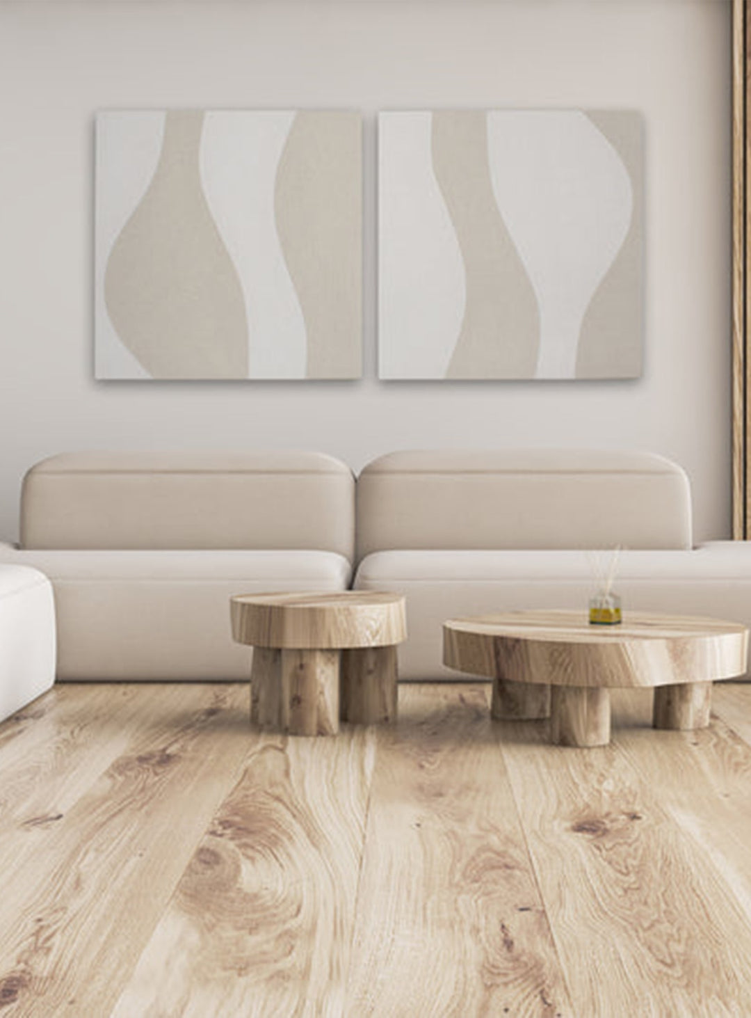 Marie Dooley Expression : toiles murales artisanales en tissu texturé Heidi.