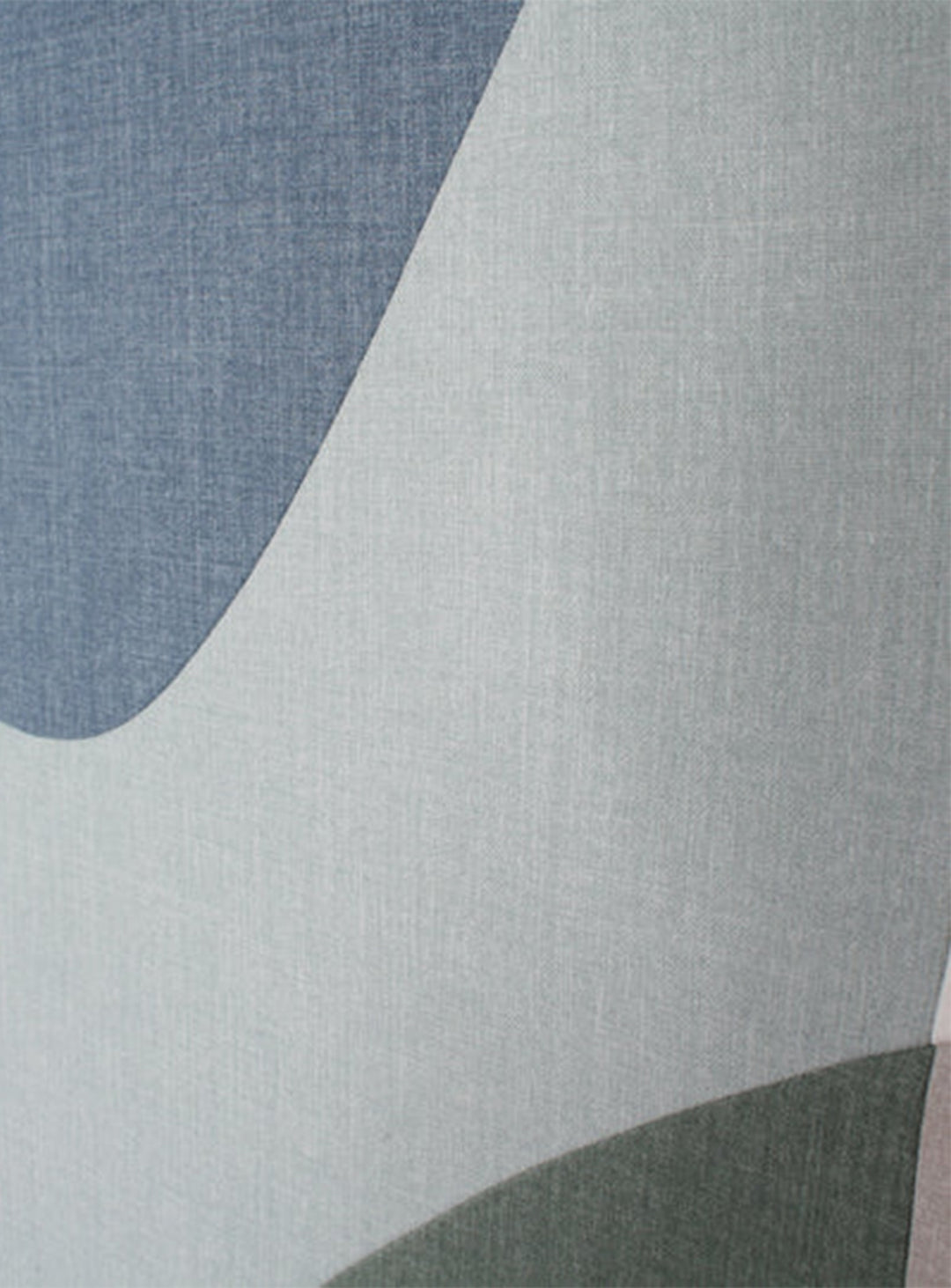 Marie Dooley Interaction : toile artisanale aux teintes bleu, vert et beige.