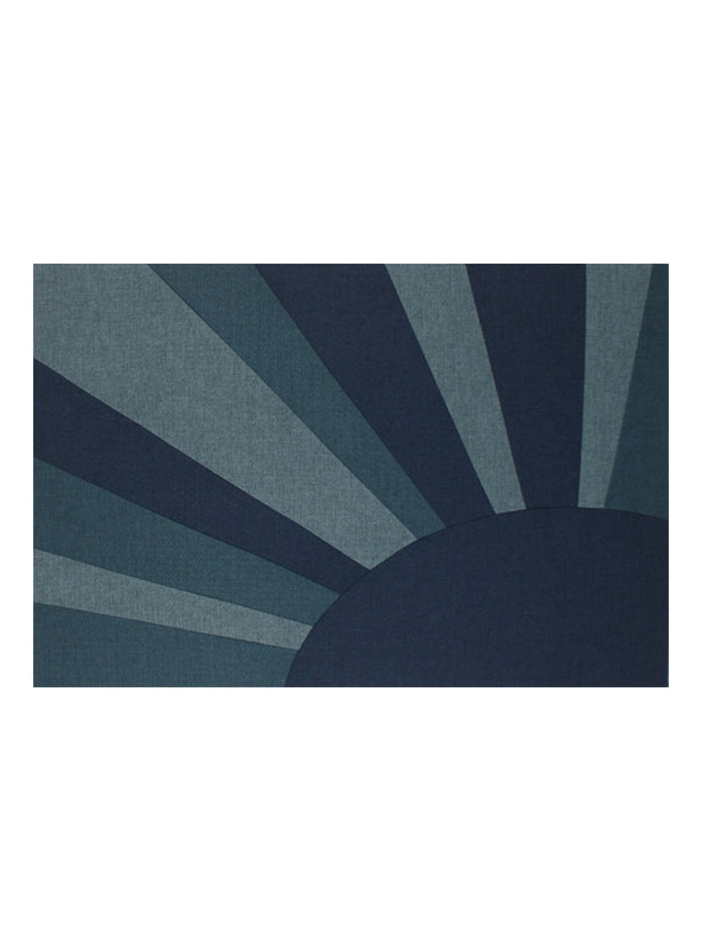 Toile murale Wake Up de Marie Dooley : poésie du lever du soleil en bleu profond.