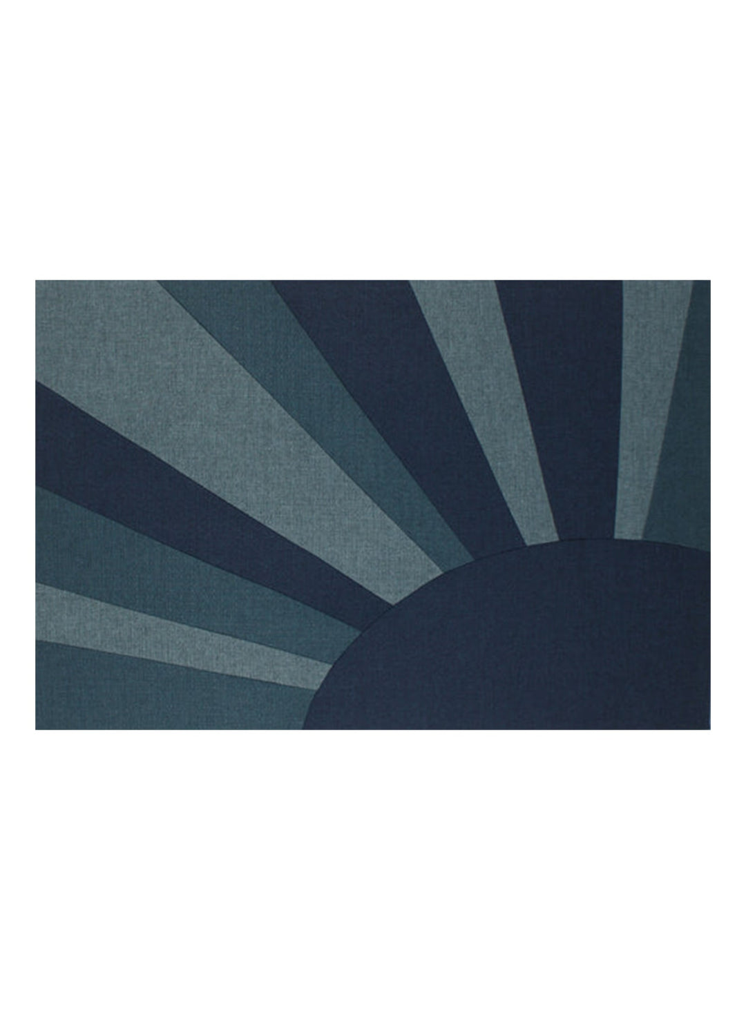 Toile murale Wake Up de Marie Dooley : poésie du lever du soleil en bleu profond.