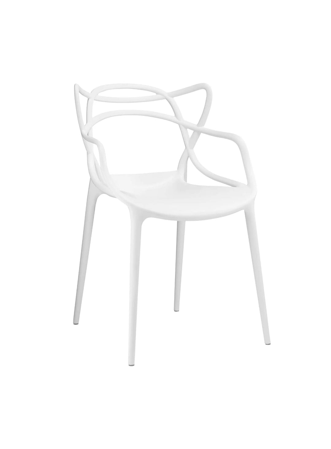 Chaise Nüspace Masters, lignes entrelacées et esthétique contemporaine. blanc