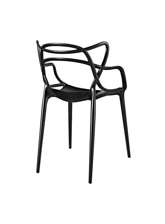 Chaise à dîner Nüspace Masters, hommage moderne au design de Philippe Starck. noir