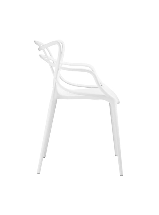 Chaise Nüspace Masters, empilable et idéale pour gagner de l’espace. blanc