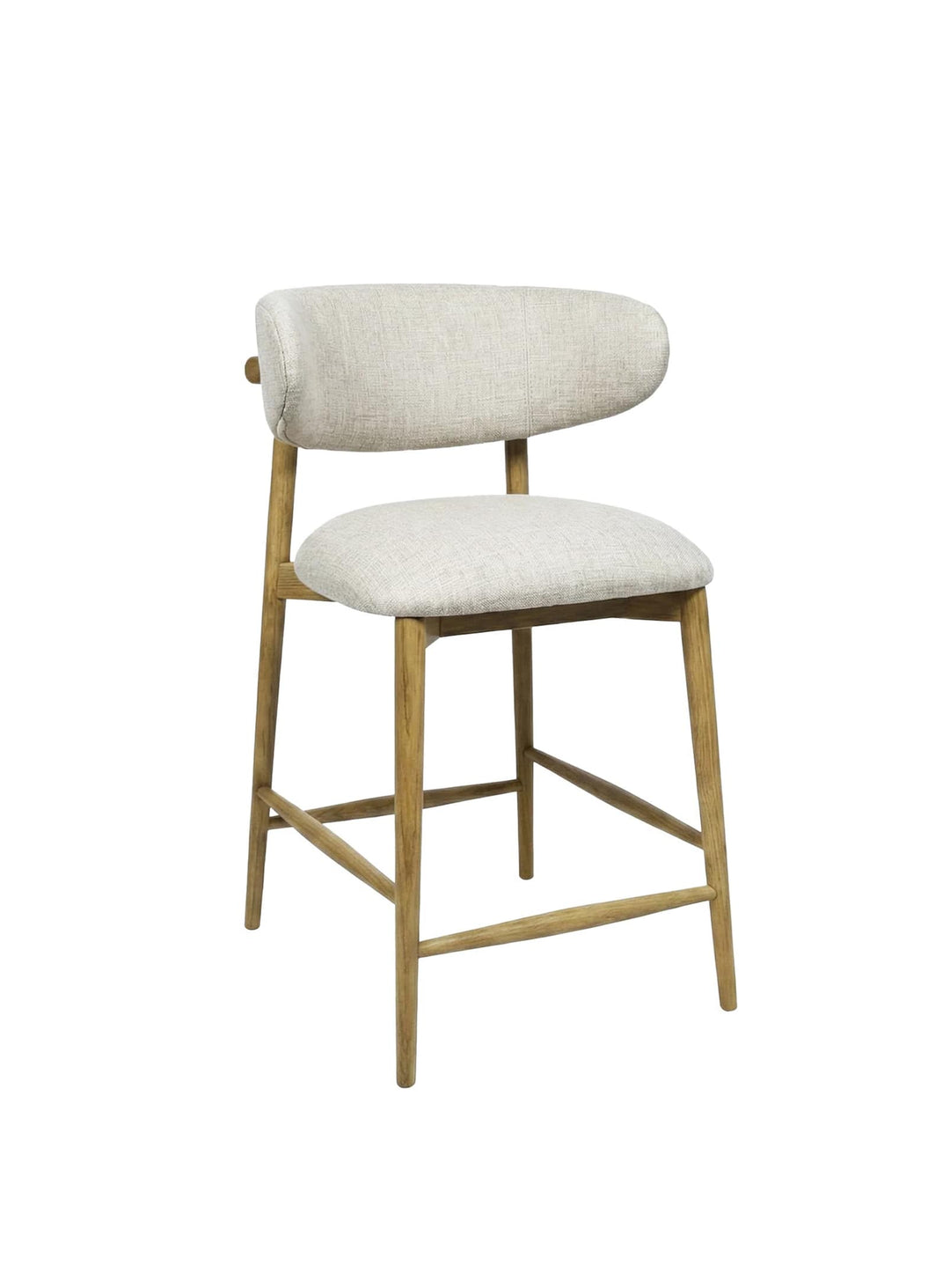 Le tabouret de comptoir Milo apporte charme naturel et modernité. vanille