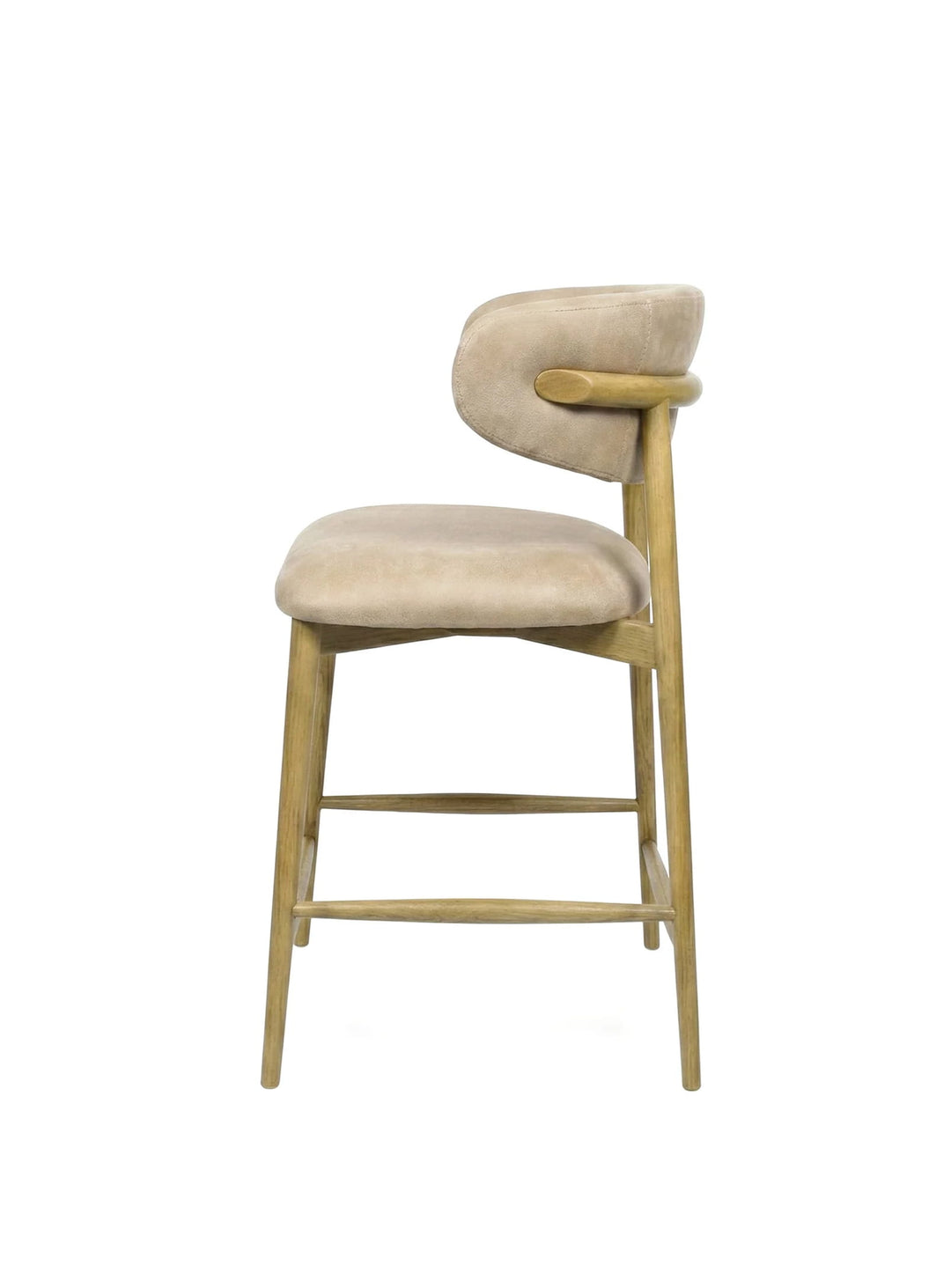 Le tabouret de comptoir Milo combine confort rembourré et élégance. naturel