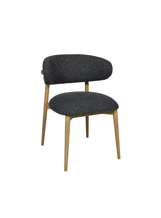 Chaise à dîner Milo, parfaite alliance entre solidité et style contemporain. gris foncé