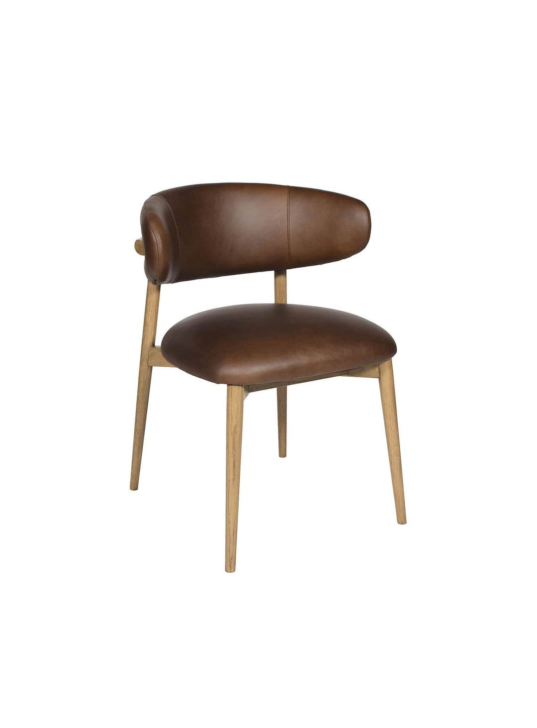 Chaise à dîner Milo, design ergonomique offrant un soutien lombaire optimal. mocha