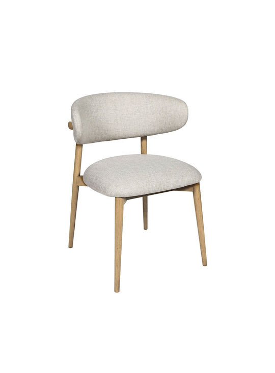 Chaise à dîner Milo, robuste et élégante pour sublimer votre salle à manger. vanille