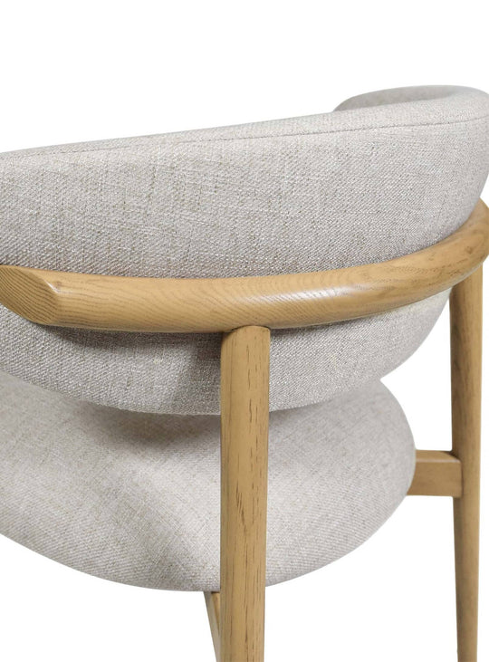 Chaise à dîner Milo, élégance, confort et robustesse réunis en un meuble. vanille