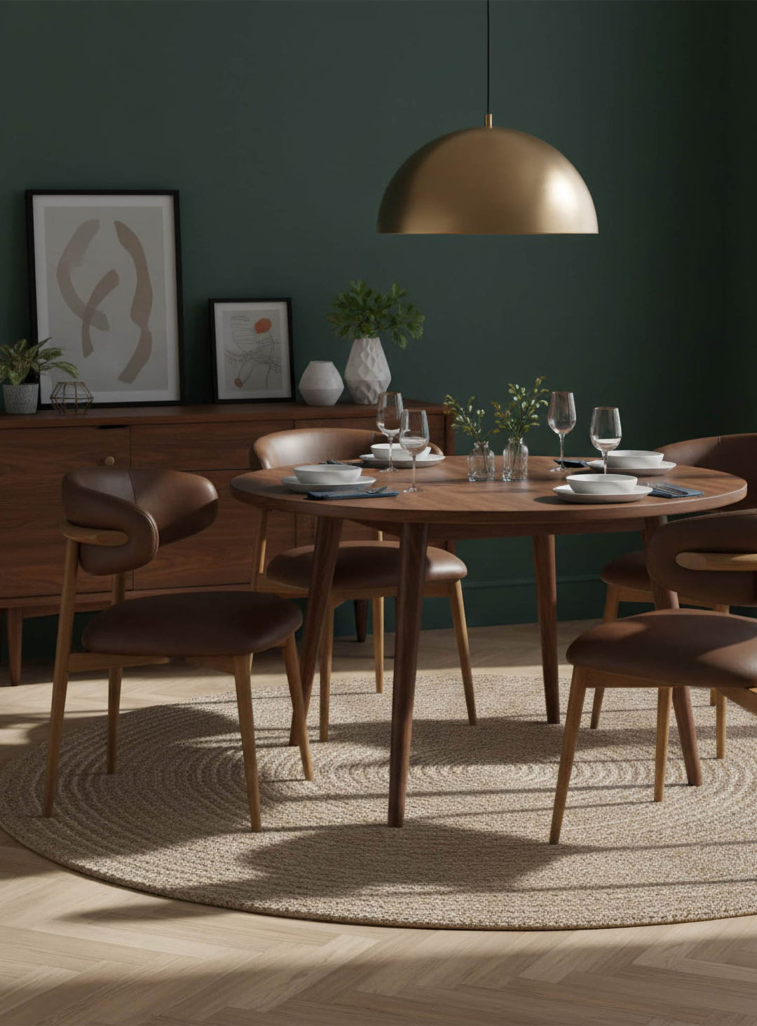 Chaise à dîner Milo, structure en bois massif pour une stabilité durable. mocha