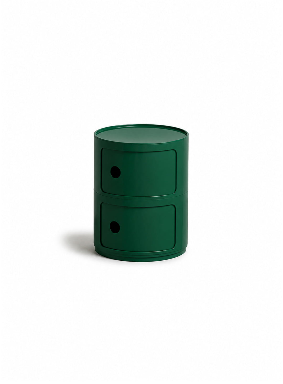 Table d’appoint Moderno 2 avec portes coulissantes, idéale pour ranger facilement les petits objets. vert foncé