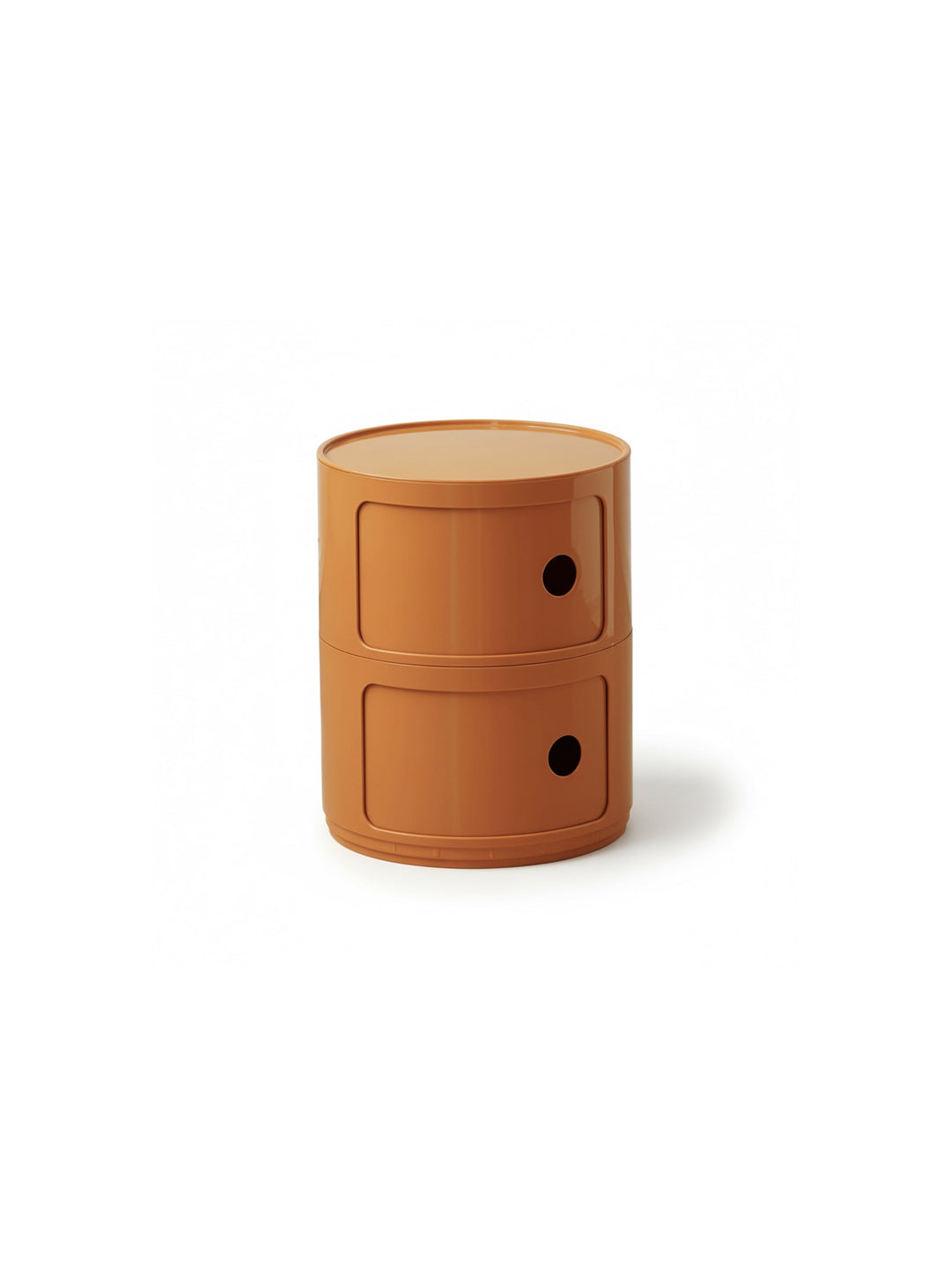 Table d'appoint Moderno 2, pratique et empilable, pour intérieur et extérieur. orange