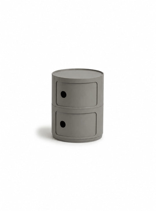 Table d’appoint Moderno 2 avec deux rangements à portes coulissantes, pratique et polyvalente. gris foncé