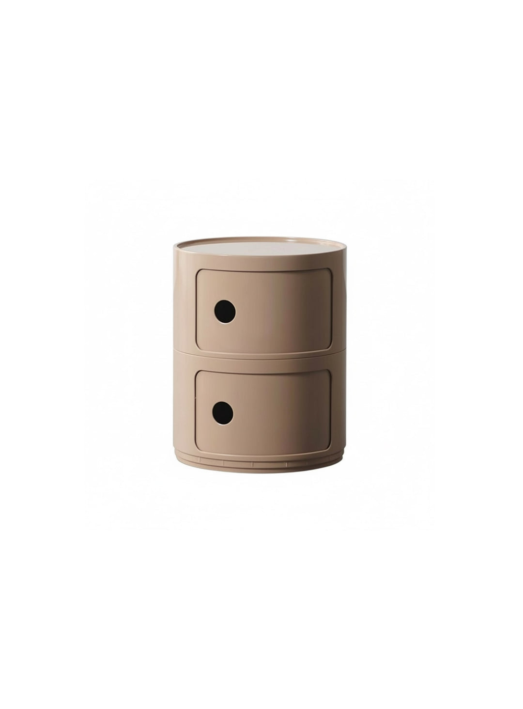 Moderno 2 : table d’appoint plastique résistante et design intemporel. taupe
