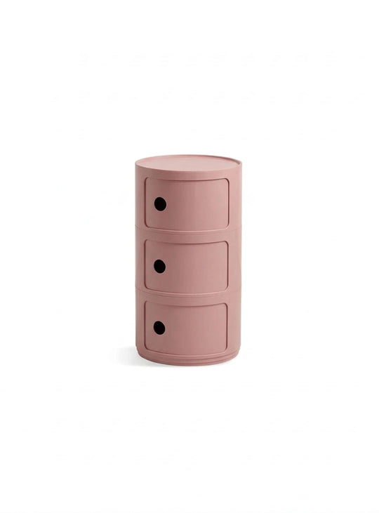Table d’appoint Moderno 3 avec rangement compact et design moderne. rose cendré