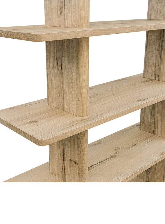 Moe’s Home Casey : bibliothèque contemporaine avec structure raffinée. Naturel.