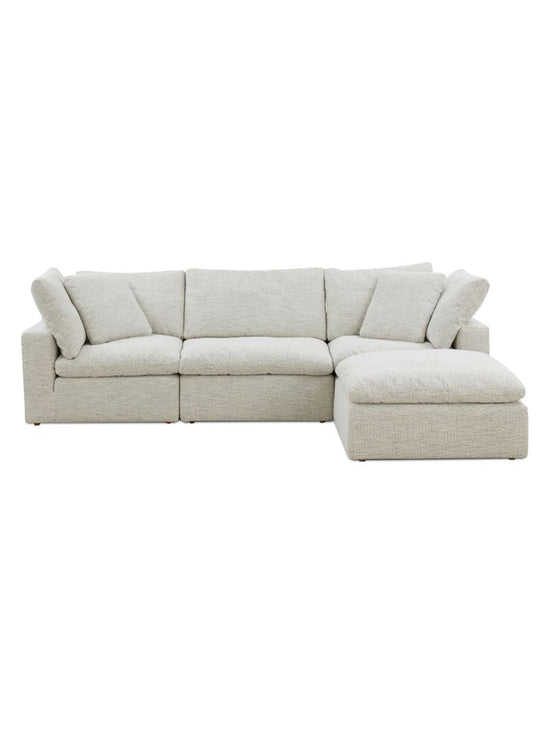 Clay, sofa modulaire design en tissu hydrofuge et anti-taches. sable