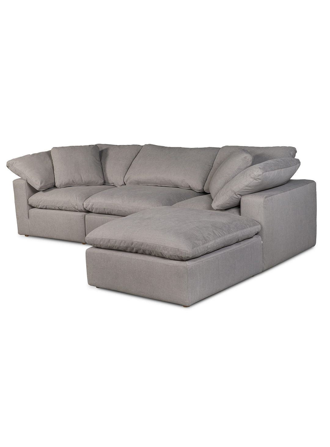 Clay, sofa sectionnel avec revêtement Performance hydrofuge durable. gris clair