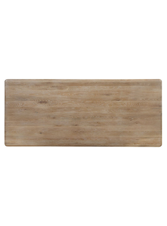 La table à dîner Malibu de Moe's Home : élégance organique et bois massif raffiné. Naturel.