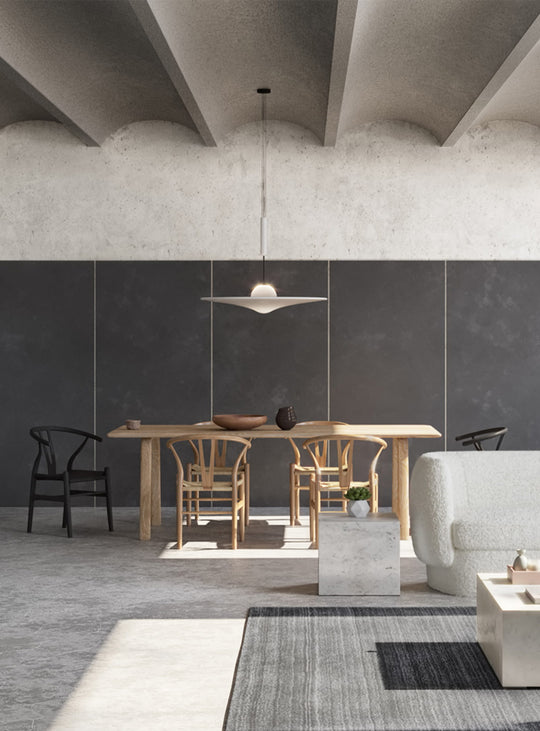 La table à dîner Malibu de Moe's Home : un design fluide et chaleureux. Naturel.